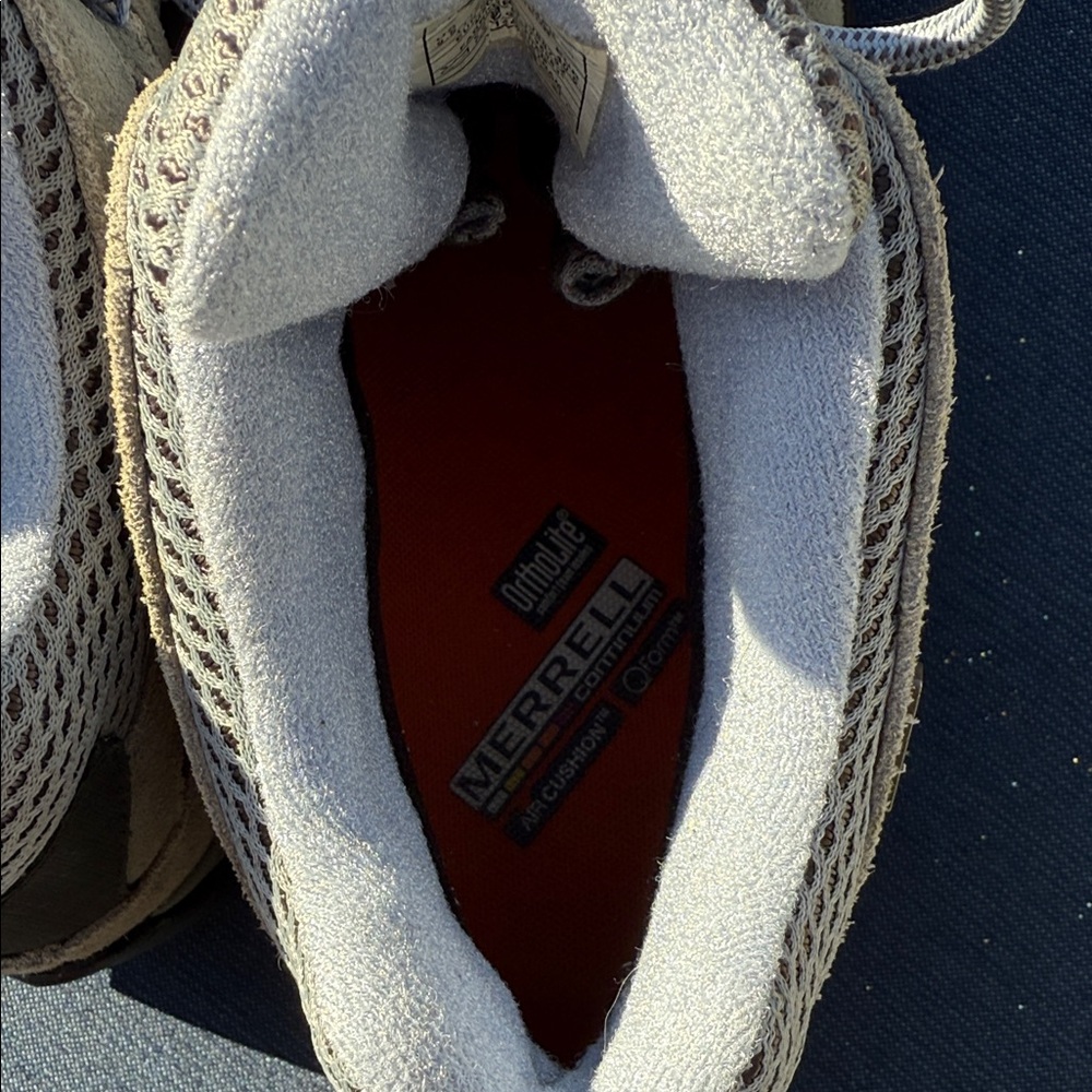 Merrell Moab Gray periwinkle Lace Up waterproof athletic hiking Boots - Picture 3 of 7